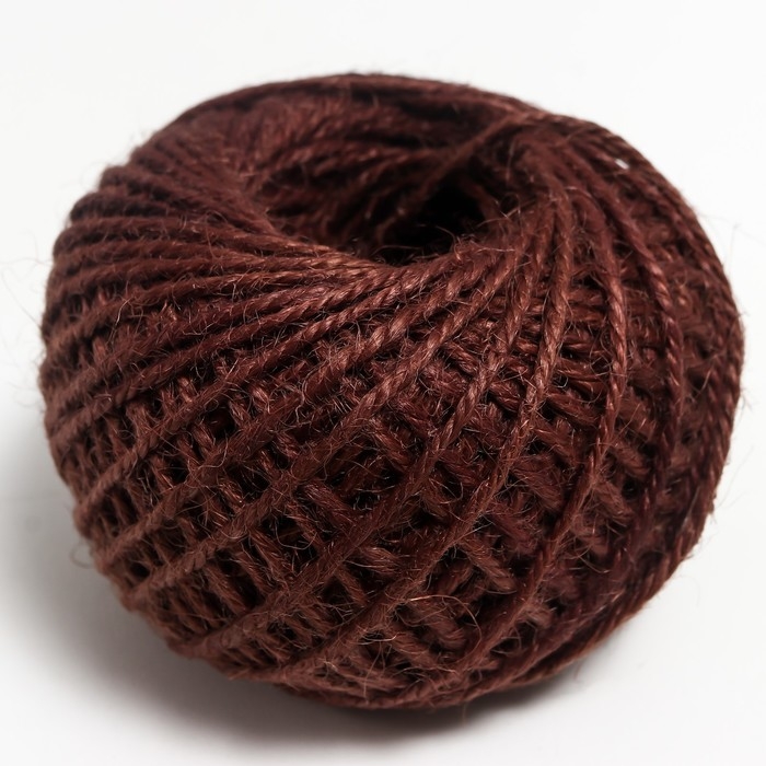 Пряжа 100% джут "Softino Jute Colored" 50м &plusmn;2м шоколад 50 гр