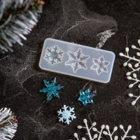 Форма силиконовая универсальная &laquo;Снежинка&raquo; 3 в 1, размер: от 2,4 до 3 см