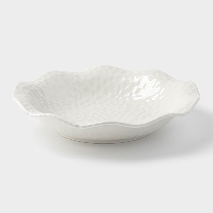 Тарелка десертная керамическая &laquo;Воздушность&raquo;, 500 мл, d=23 см, цвет белый