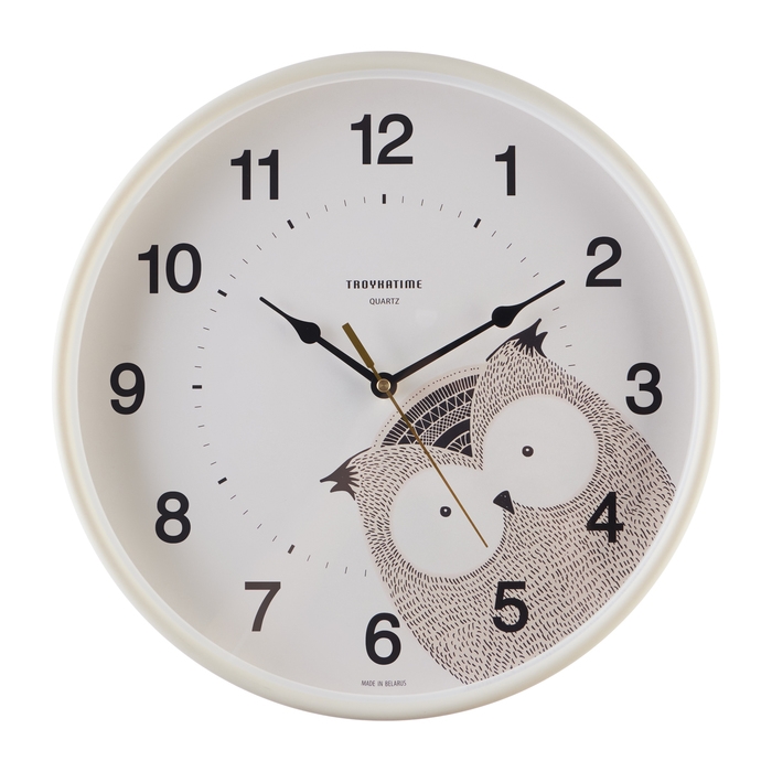 Часы настенные, серия: Интерьер, Часы настенные, серия: Интерьер, "Сова", d-30.5 см, плавный ход