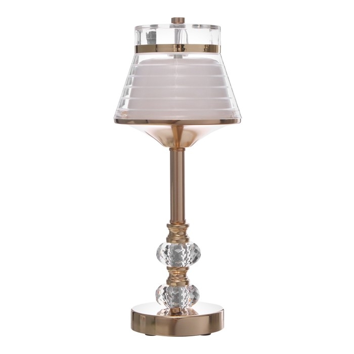 Настольная лампа сенсорная "Кадди" LED 3Вт 3000-6000К USB АКБ диммер золото 14х14х36 см