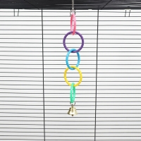 Игрушка для птиц "Разноцветные кольца" 5 шт Игрушка для птиц "Разноцветные кольца" 5 шт