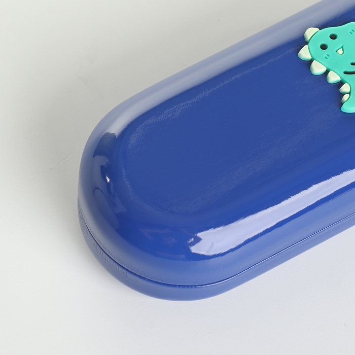 Футляр для очков на хлопушке, длина 16 см, цвет синий Футляр для очков на хлопушке, длина 16 см, цвет синий