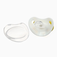 Соска - пустышка ортодонтическая &laquo;Цветы&raquo;, +6 мес., цвет желтый