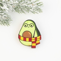 Значок новогодний закатной &laquo;Новый год: Авокадокедавра&raquo;, 3,2 х 4 см