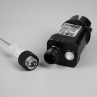 Гирлянда &laquo;Мишура&raquo; 50 м роса, IP44, серебристая нить, 1500 LED, 8 режимов, свечение белое, 36 В