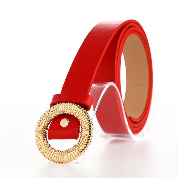 Ремень женский, ширина 1,9 см, пряжка металл, цвет красный Ремень женский, ширина 1,9 см, пряжка металл, цвет красный