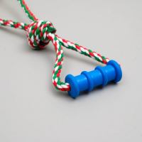 Игрушка канатная с жевательными элементами "Шар с 1 ручкой", до 36 см, разноцветная Игрушка канатная с жевательными элементами "Шар с 1 ручкой", до 36 см, разноцветная