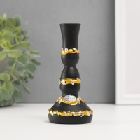 Подсвечник полистоун "Лампа с цветущим узором" d-2 см, чёрный 6х6х13 см Подсвечник полистоун "Лампа с цветущим узором" d-2 см, чёрный 6х6х13 см