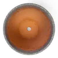 Горшок цветочный  с поддоном 1,6 л, серый керамика "Пряности" (М)