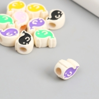 Набор бусин для творчества пластик "Кит" набор 10 шт 0,8х1х1,5 см