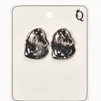 Серьги металл &laquo;Мятые&raquo;, цвет серебро