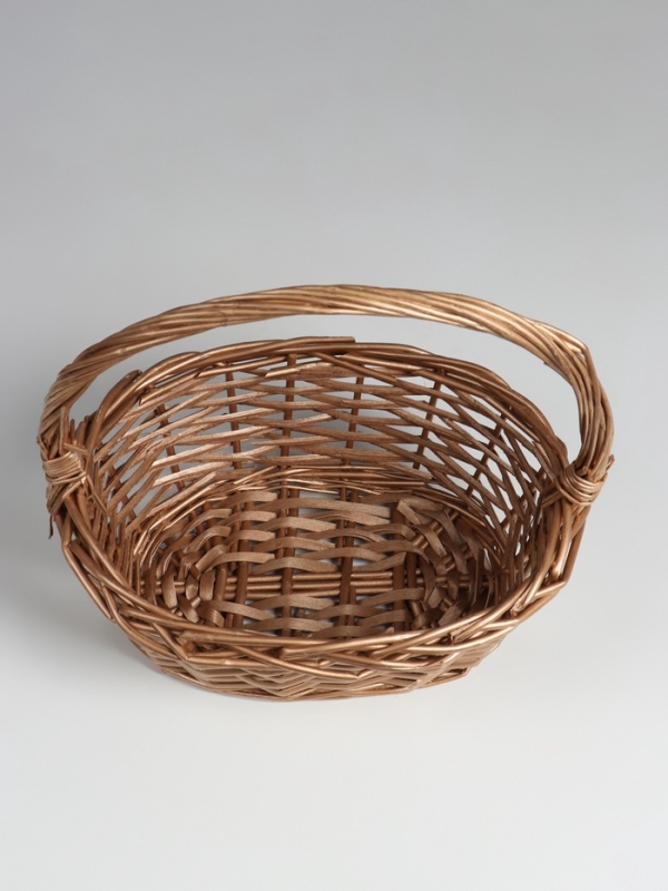 Набор корзин овальные 3 шт,  L: 39х29 см, высота 13 см, высота с ручкой 36 см.M: 33*24*11H*33HHS: