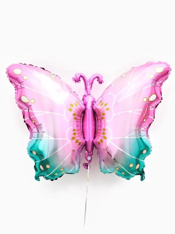 Воздушный шар фольгированный 32" &laquo;Бабочка&raquo; цвет розовый металлик