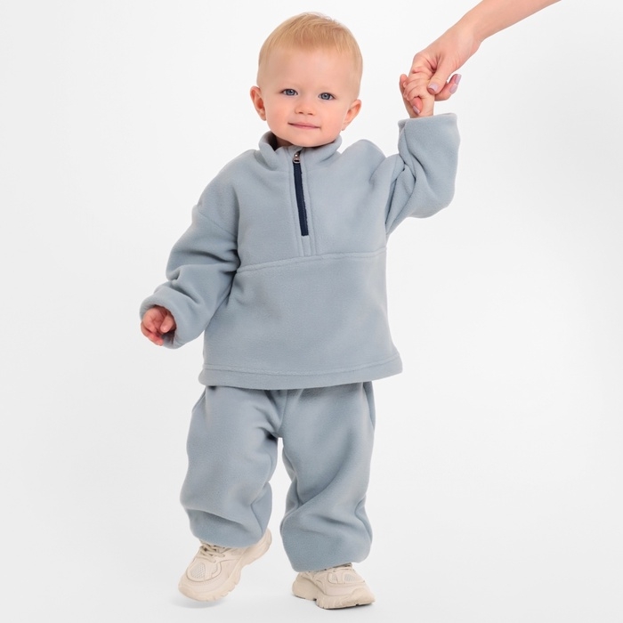 Костюм флисовый детский (джемпер и брюки) MINAKU цвет серый, рост 86-92 см Костюм флисовый детский (джемпер и брюки) MINAKU цвет серый, рост 86-92 см