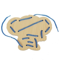 Шнуровка деревянная &laquo;Чебурашка&raquo;, 16 см