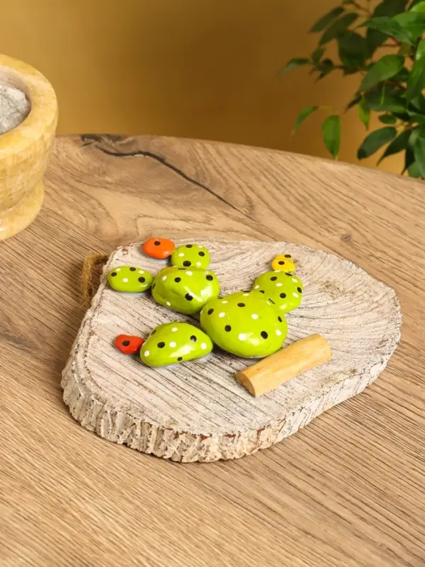 Панно &laquo;Кактус&raquo;, 17&times;18&times;5 см, дерево Албезия