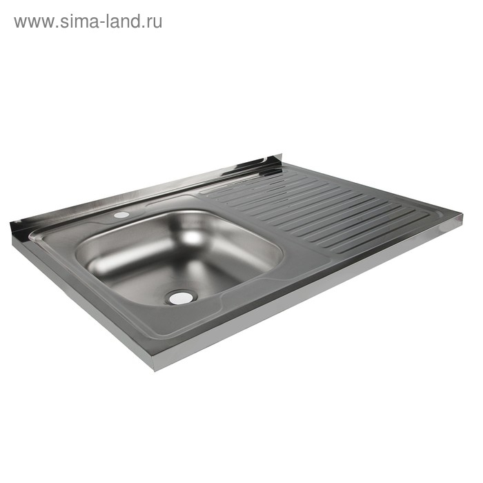 Мойка кухонная Мойка кухонная "Владикс", накладная, без сифона, 80х60 см, левая, нержавеющая сталь 0.4 мм