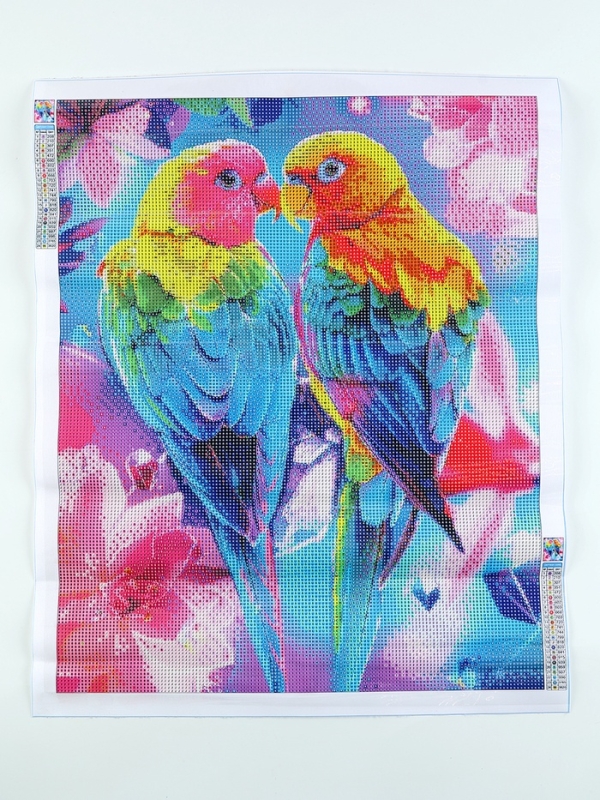 Алмазная мозаика с полным заполнением на холсте &laquo;Тропические птицы&raquo;, 40 х 50 см