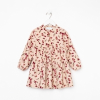 Платье детское KAFTAN "Цветы", р. 30 (98-104), бежевый Платье детское KAFTAN "Цветы", р. 30 (98-104), бежевый