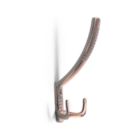 Крючок мебельный ТУНДРА TKT001, трехрожковый, медь