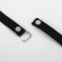 Ремешок для обуви, текстильный, 43 &plusmn; 0,5 см, 15 мм, 2 шт, цвет чёрный