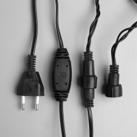 Гирлянда «Нить» 10 м, IP44, УМС, тёмная нить, 100 LED, свечение белое, мерцание белым, 220 В Гирлянда «Нить» 10 м, IP44, УМС, тёмная нить, 100 LED, свечение белое, мерцание белым, 220 В