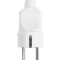 Вилка прямая TANGO, 16 А, 250 В, IP 20, с заземлением, белая, индивидуальная упаковка