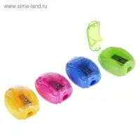 Точилка пластиковая &laquo;Класс&raquo;, с контейнером, МИКС