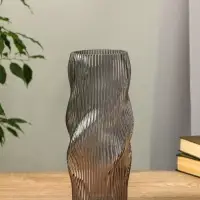 Ваза стекло настольная "Венди" 29х12х10 см, серый