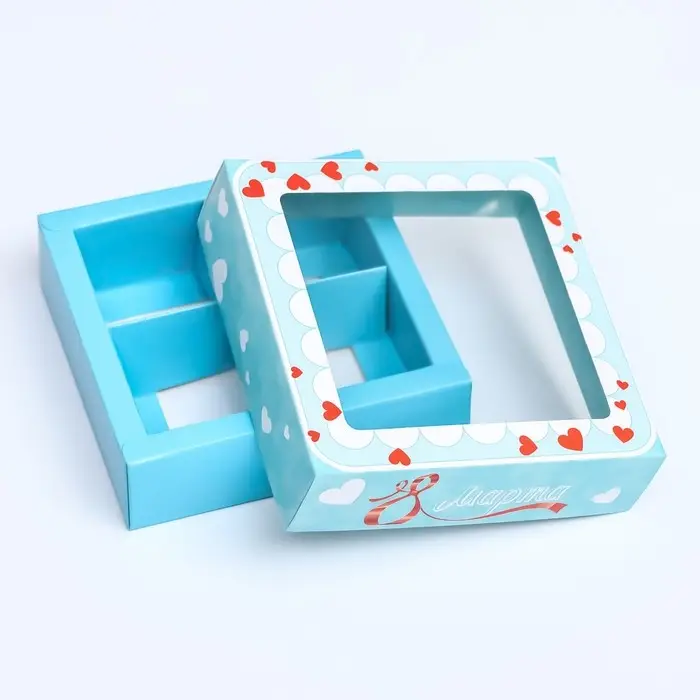 Коробка для 4 конфеты, &laquo; 8 марта&raquo; 12.6&times;12.6&times;3.5 см