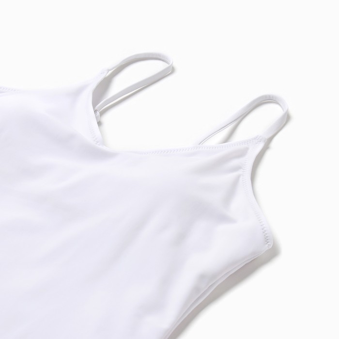 Купальник слитный женский однотонный MINAKU цвет белый, размер 42 Купальник слитный женский однотонный MINAKU цвет белый, размер 42