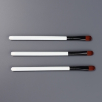 Набор кистей для макияжа, 3 предмета, цвет белый/чёрный