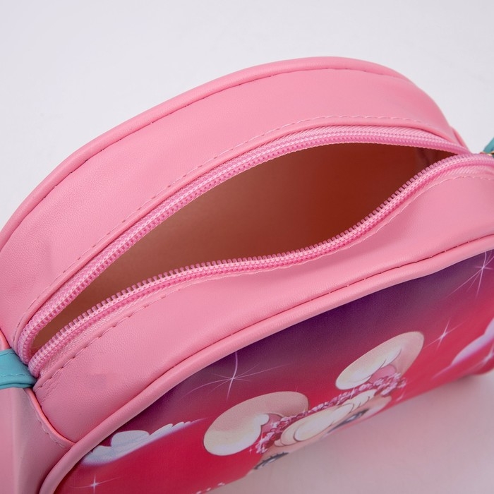 Сумка детская "Зайка в облаках", искусственная кожа, с брелком, 18х15х2 см