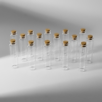 Набор баночек для хранения бисера, d=2.2 &times; 8 см, 15 шт., в контейнере, 11.8&times;7.8&times;8.6 см