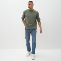 Футболка мужская MINAKU: Basic line MAN цвет хаки, размер 46