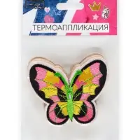 Термоаппликация &laquo;Бабочка&raquo;, 6&times;7.5 см, разноцветная