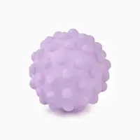 Игрушка пищащая "Мячик" для собак, 6,5 см, серая МИКС