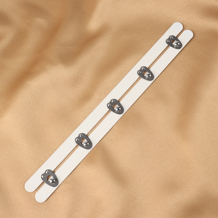 Бюск-застёжка для корсета, 25 см, цвет белый/серебряный