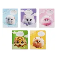 Тетрадь 12 листов в клетку Calligrata, &laquo;Пушистики&raquo;, обложка мелованный картон, МИКС