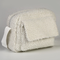 Плюшевая сумка тедди кросс-боди, белая