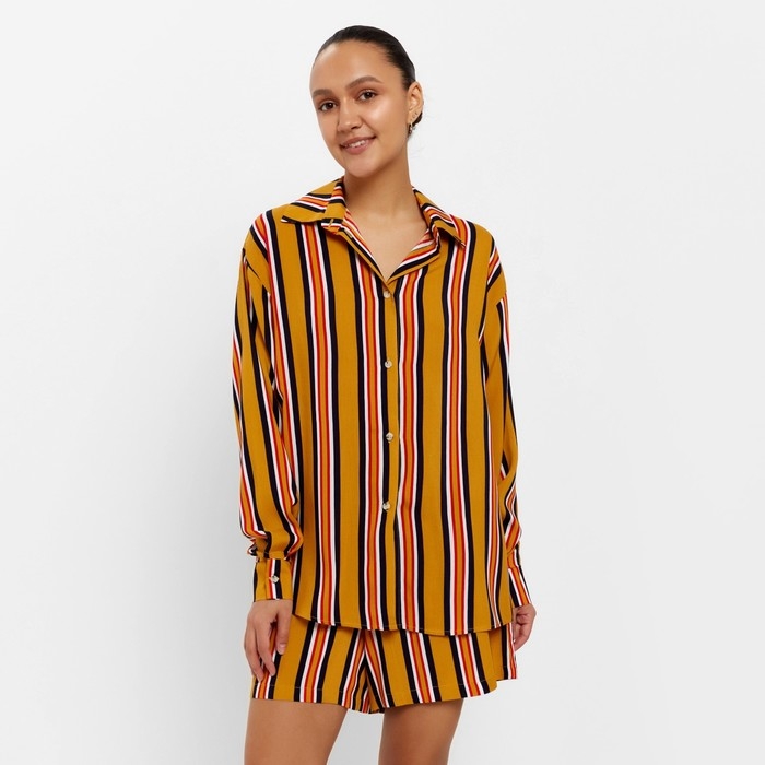 Костюм женский (рубашка, шорты) MINAKU: Enjoy цвет жёлтый, размер 42 Костюм женский (рубашка, шорты) MINAKU: Enjoy цвет жёлтый, размер 42