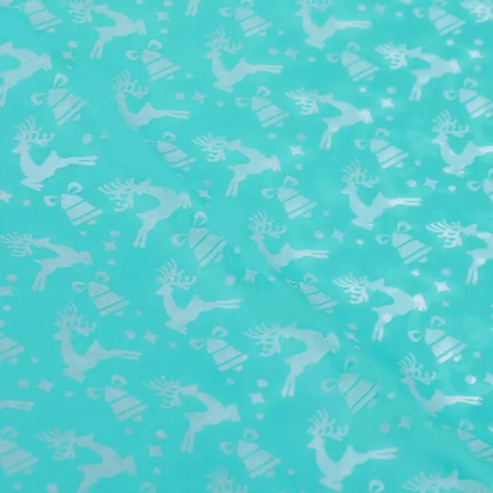 Бумага упаковочная тишью &laquo;Олени на голубом&raquo;,50&times;66 см