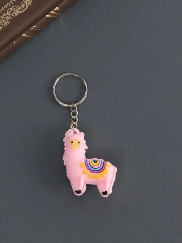 Брелок резина "Лама с попоной-ковром" МИКС 5,2х4,3х1,8 см