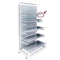 Кронштейн-полкодержатель для стеллажа, 40 см, для полки с перфорацией, цвет белый