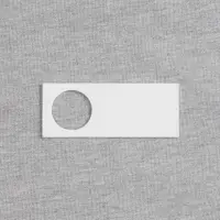 Лейбл из ПВХ с вырубкой &laquo;Круг&raquo;, белый