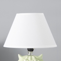 Настольная лампа с абажуром RISALUX &laquo;Сова&raquo;, Е14, 40 Вт, салатовый, 20&times;20&times;29 см