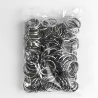 Кольцо-карабин, d=32/40 мм, толщина - 4 мм, цвет серебряный