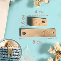 Набор бирок с кнопкой &laquo;Hand made&raquo;, 5 видов, 8 &times; 1,8 см, 10 шт, цвет разноцветный