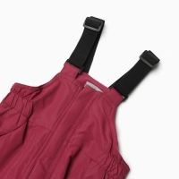 Полукомбинезон утеплённый для девочек, цвет фуксия, рост 116 см Полукомбинезон утеплённый для девочек, цвет фуксия, рост 116 см